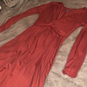 Fit and Flare Orange Dress